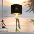 thumbnail image 5 of HomeRoots 524260 29 x 12 x 12 in. Gold Peacock Table Lamp with Black Drum Shade, 5 of 5