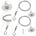 thumbnail image 1 of AURARMLET 2 Pcs Fils de Suspension en Acier Inoxydable Argenté pour Tringle à Photos pour Maison Bibliothèque Musée Style Épuré et Moderne, 1 of 8