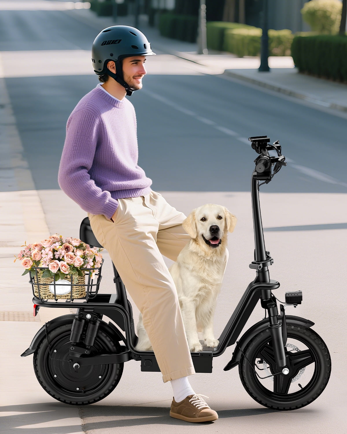 INSDRGN Electric Scooter for Adults with Seat, High Performance Foldable E-Scooter with 750W Motor, 20MPH, 28 Mile Range, 330lbs Max Load, UL2272