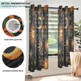 thumbnail image 3 of Yayeee Window Curtains Light Filtering 63"x42" Grommet Panel Pair Home Living Room Decor, Sun Moon and Stars Pattern, 3 of 7