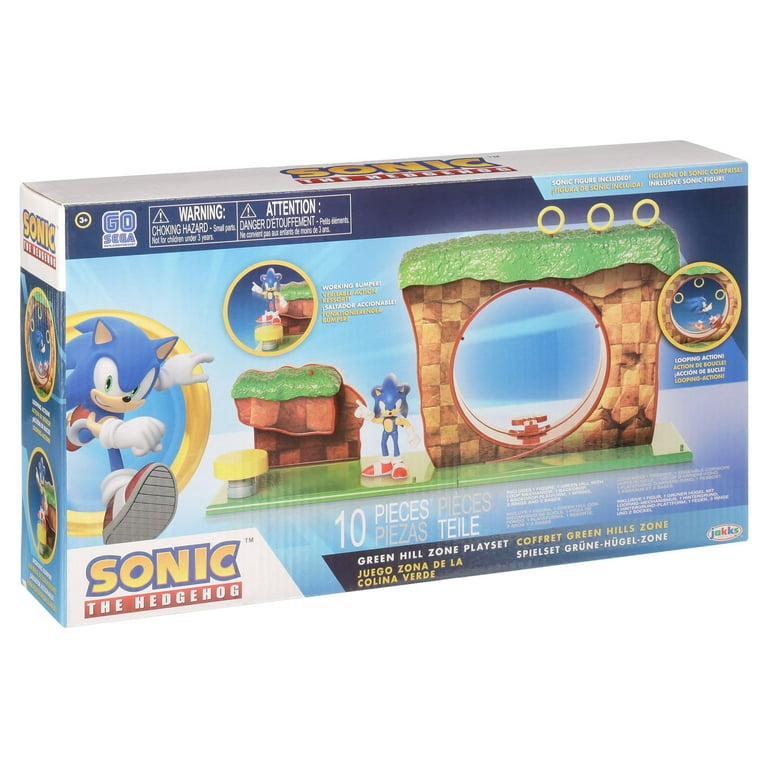 Sonic The Hedgehog Green Hill Zone Playset with Sonic Figure
