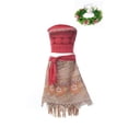 thumbnail image 3 of Disfraz de Moana de Disney para niña, vestido de princesa Vaiana para fiesta de cumpleaños, Vestidos con cerdo, muñeca de pollo, disfraz de Halloween, 3 of 5