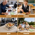 thumbnail image 7 of Lumikrypt 2 Pack Sandwich Containers, 20oz Stainless Steel Sandwich Box with Lids, Reusable Metal Meal Prep Lunch Boxes, BPA-Free, Food Storage Containers for Snacks & Fruits, 7 of 7
