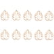 thumbnail image 1 of 10 clips creativos de papel con forma de hoja de tortuga, marcapáginas, portátiles (oro rosa), 1 of 7