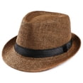 thumbnail image 6 of Racing Butterfly Unisex Hat Men Women Fedora Trilby Wide Brim Straw Cap Beach Sun Gentleman Adlut, 6 of 8
