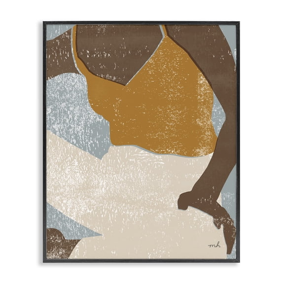 Stupell Industries Eclectic Boho Relaxing Sitting Person Black Framed Giclee Art, 11 x 14, by Moira Hershey