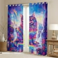 thumbnail image 2 of Feelyou Dreamy Cat Animal Curtains Pack of 2 (42x84 Each) for Teen, Princess Castle Waterfall Curtains Blackout, Fairy Tale Bedroom Curtains, Curtains and Drapes Room Decor, 2 of 6