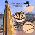 thumbnail image 4 of bestolf 2 Tier Square Cantilever Patio Umbrella, Outdoor Umbrella with Solar LED Lights, Outdoor Sun Shade Hand-cranked Umbrella for Backyard, 4 of 12