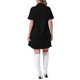 thumbnail image 3 of VESTIDO MIDI DE MEZCLILLA CON BOTONES DELANTEROS Y DOBLADILLO DESHILACHADO PARA MUJERES INSPIRE CHIC L Negro, 3 of 6