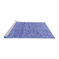 thumbnail image 2 of Ahgly Company Machine Washable Indoor Square Solid Blue Modern Area Rugs, 7' Square, 2 of 4