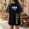 thumbnail image 6 of 250 Anniversary Usa T Shirts for Women Red Blue and White Patriotic Boyfriend Shirts 2026 Usa Flag Short Sleeve Bouse Patchwork Oversized Graphic Tees 2XL, 6 of 6