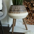thumbnail image 2 of Mid-Century 18 In. Fiberglass Pot With Wood Stand Planter, 2 of 3