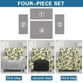 thumbnail image 6 of Xixirimido Retro Lemons Floral Pattern Printed Recliner Slipcover Stretch Reclining Chair Covers 4 Pieces Non Slip Recliner Sofa Slipcovers with Pocket Lazy Boy Chair Cover for Pet Kid, 6 of 8