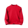 thumbnail image 4 of YOUYEDIAN Boys Turtleneck Long Sleeve Shirts Kids Fleece Mock Neck Base Layer Top Casual Soft Comfy Versatile Sweater Sweatshirt (Red, 6-7 Years), 4 of 5