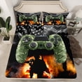 thumbnail image 2 of Homewish 3-Piece Camouflage Gamepads USA Flag Abstract Camo Twin Sheet Set for Teens, Lightweight Room Decor, 2 of 7