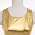 thumbnail image 5 of IBTOM CASTLE Women's Shiny Metallic Dress Sexy Sleeveless Mini Skater Dress Holographic Party Rave Dance Clubwear Anime Cosplay Halloween Clothes M Gold, 5 of 8