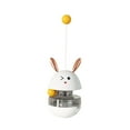 thumbnail image 3 of Cat Treat Ball Tumbler Cat Treat Puzzle Ejercicio Regalo Dispensador de comida Juguete Gato Entrenamiento Juguete interactivo para gatos para perros y blanco Yinane Dispensador de golosinas, 3 of 8