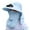 Blue, variant on Wo-Fusoul Solar Fan Hat for Women, Adjustable Sun Protection Hat with Neck Cover, Outdoor Cooling Cap for Fishing and Gardening, Breathable Mesh Design with Long-Lasting Shading