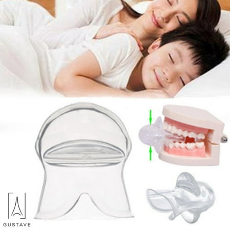 GustaveDesign 2Pack Medical Silicone Anti Snore Tongue Device Snore Solution Sleep Breathing Apnea Aid Snore Stopper