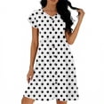 thumbnail image 4 of BUIGTTKLOP Summer Dress for Women Ruffle Sleeve Mini Dress Dotted Casual Flowy Buttton down Sundress with Pockets, 4 of 5