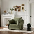 thumbnail image 4 of LUCKHAO Chenille Oversized Accent Chair, Modern Armchair Single Sofa Lounge Chair,40'' Wide, 23.6" Seat Deepth Comfortable Seating for Living Room Bedroom, 4 of 9