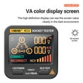 thumbnail image 3 of ANENG AC11 Socket Tester Electric Leakage Detector LCD Display Ground Wire Line Live Wire Phase Multifunctional Electrical Electroscope RCD NCV Electric Tester Circuit Polarity Detector Pl, 3 of 7