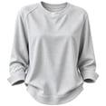 thumbnail image 6 of Maplenight Womens Crew Neck Sweatshirt Raglan Long Sleeve Casaul Loose Fit Fall Sweatshirts, 6 of 9