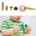 thumbnail image 4 of Juegos de comida de madera para niños, juguetes de rol, juego de corte, juguetes para cortar comida, juguetes para niños pequeños Vegetales, 4 of 8