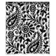 thumbnail image 1 of Cortina de Ducha ABPHQTO poliéster impermeable Estampado Paisley Blanco Negro 150x180 cm, 1 of 1