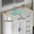 thumbnail image 3 of 30" Ceramic Bathroom Vanity Sink Top for Bathroom Vanity, Modern White Vanity Top for cabinet with Triple Faucet Holes, 3 of 4