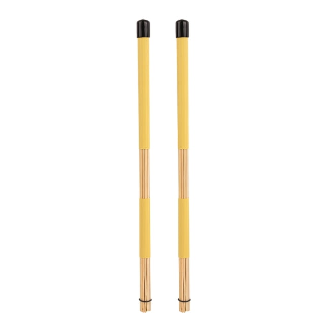 1 par de baquetas de bambú para tambor, accesorios para instrumentos musicales (amarillos)