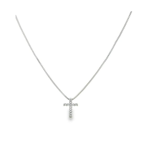 Le Sophisticate Cross Necklace with Cubic Zirconia