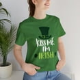 thumbnail image 5 of Kiss Me I'm Irish, Bella & Canvas, Cotton Short Sleeve T-Shirt, XS - 5XL, 5 of 6
