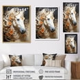 thumbnail image 4 of Designart "The Golden Floral Elegance Of A Feminine Horse" Animals Horse Canvas Art Print, 4 of 7