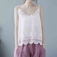 thumbnail image 3 of WCMZJ Women's Tank Tops Sleeveless Lace Embroidered Scalloped V Neck Undershirt Spaghetti Strap Layering Camisole Cami Tank Top, 3 of 3