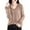 Khaki, variant on Womens V Neck Knit Sweaters Long Sleeve Loose Fit Trendy Solid Color Comfort Casual Lightweight Fall Tops Coffee XL