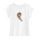 thumbnail image 1 of Camiseta para mujer de verano con cuello redondo para ir de compras, viajes, caminar, uso diario SG, 1 of 7