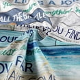 thumbnail image 4 of Beach Shower Curtain, Nautical Starfish Seashell Bathroom Curtain, Rustic Vintage Wood Ocean Quote Words Fabric Shower Curtain Set, Coastal Theme Waterproof Bathroom Decor, 4 of 5