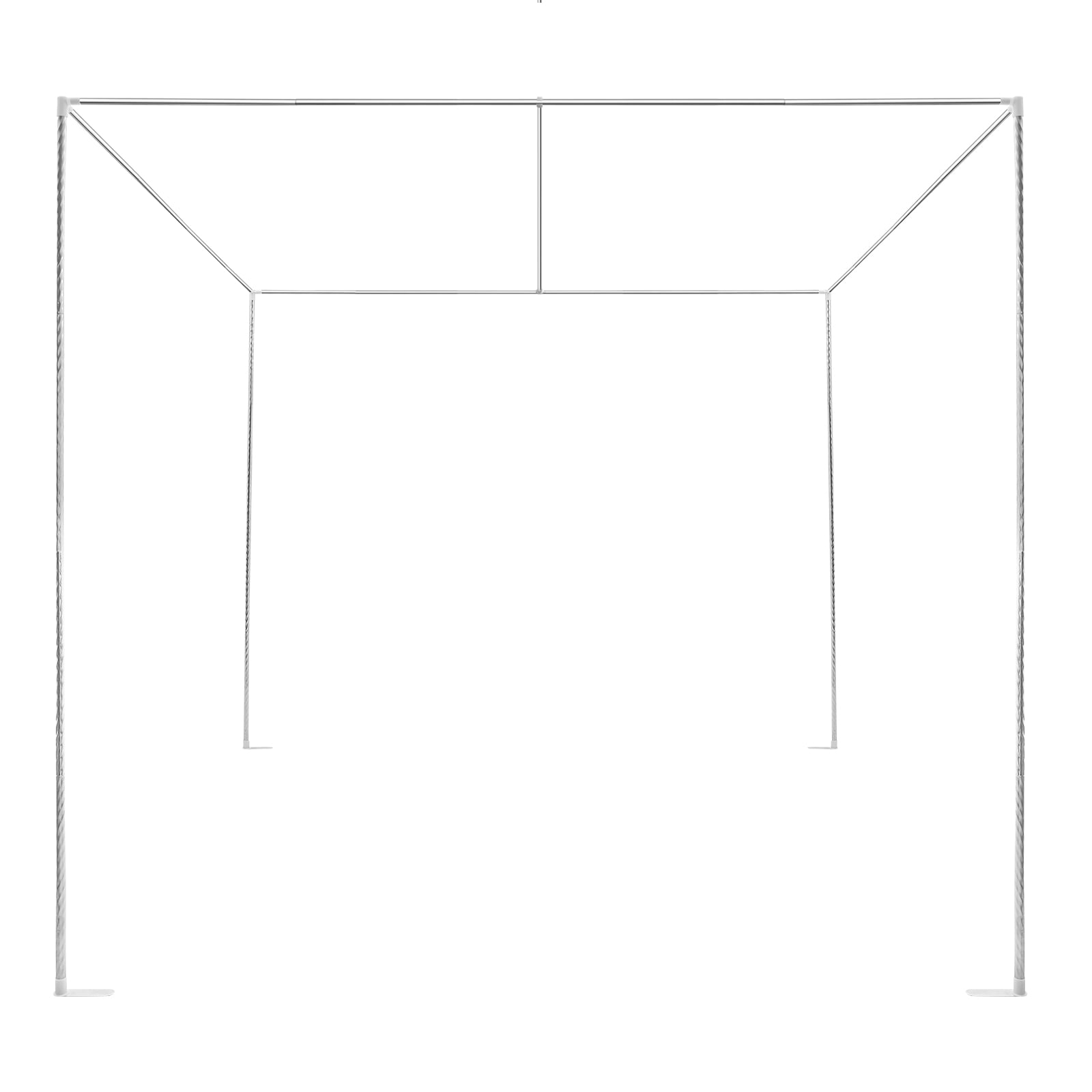 6.56*6.56*6.56ft 4 Corner Bed Canopy Frame Stainless Steel Post Mosquito Netting Curtain Brackets