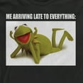 thumbnail image 2 of Men's The Muppets Kermit Meme Long Sleeve Shirt Black 2X Large, 2 of 4