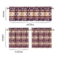 thumbnail image 6 of Boho Kitchen Curtains for Windows – Rustic Tribal Floral Print Cafe Curtains, Vintage Bohemian Geometric Panels for Home Décor, 6 of 6