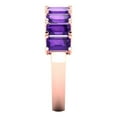 thumbnail image 4 of 2.61 ctw Wedding Band for Women - 14K Rose Gold Natural Amethyst Stackable Eternity Ring, 4 of 6