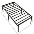 Mainstays 14" Heavy Duty Steel Slat Twin Platform Bed Frame, Black