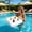 White, variant on 4-Hole Inflatable PVC Drink Holder, Floating Pool Cup Tray Beverage Rack for Summer Swimming Pool Beach Party Entertainment