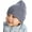 Grey, variant on Infant Baby Smiley Face Beanie (No Pom) - Light Pink
