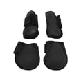 thumbnail image 3 of 4Pcs Black Horse Tendon Boots,Open Front Hind Horse Leg Brace Guard Boots Secure Leg Protection Equestrian Equipment For Riding Shock Absorbing Jumping Protection, 3 of 8