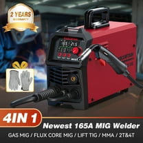 ARCCAPTAIN 165A MIG Welder 110V/220V 4-in-1 Gas/Gasless MIG｜Lift TIG｜Stick｜Synergy IGBT｜Large LED｜2T/4T