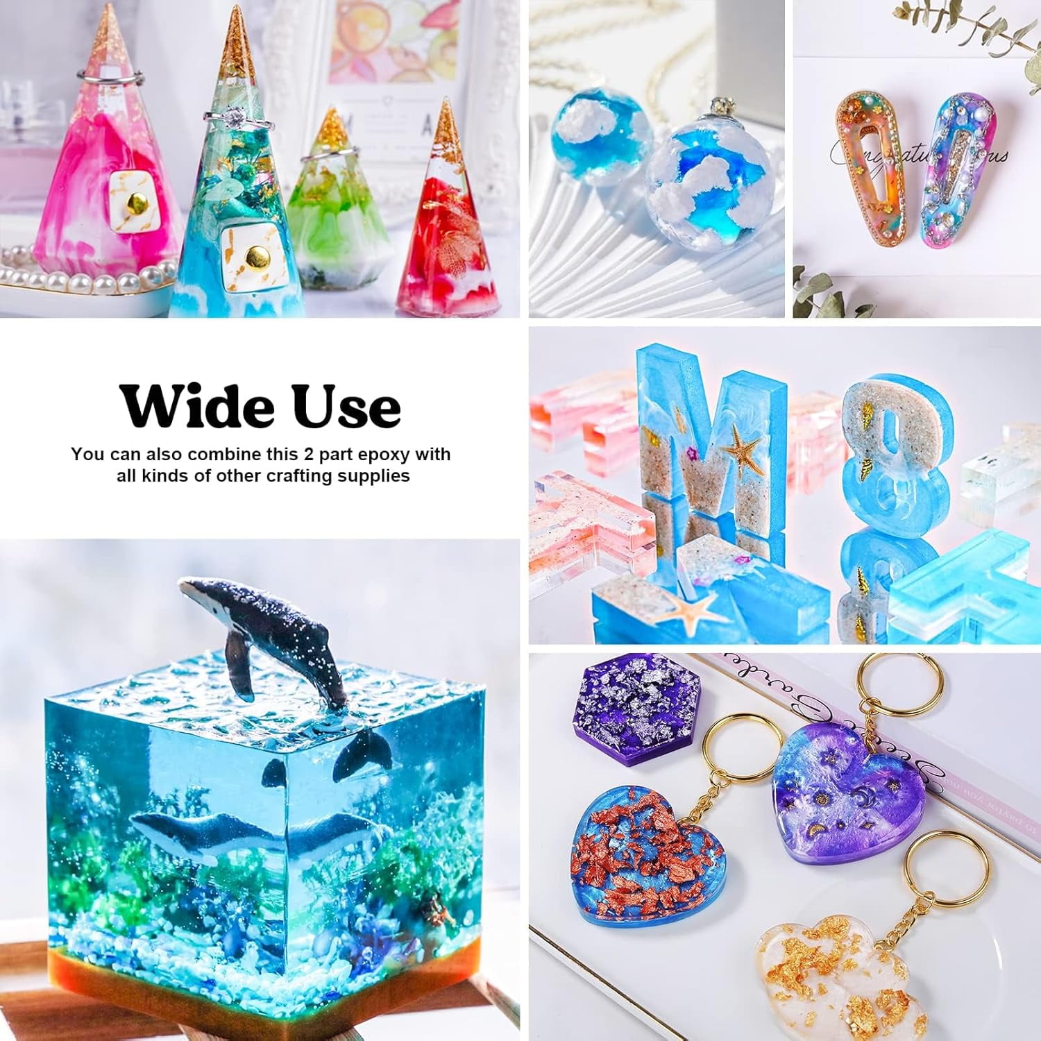 LET'S RESIN Epoxy Resin, 23oz Bubble-Free, Crystal Clear for Jewelry, Art, Tumblers & Casting with Resin Cup and Stir Stick