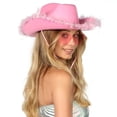 thumbnail image 4 of Divertido conjunto rosa con sombrero de vaquera y gafas en forma de corazón, 4 of 6