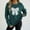 Green, variant on SDNall Women's Fashion Long Sleeve Round Neck Pullover Sweater with Printing